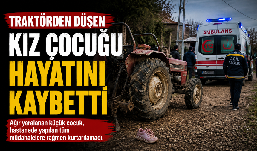 Traktörden düşen kız çocuğu hayatını kaybetti