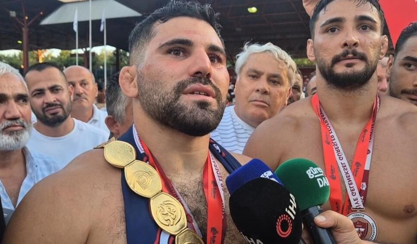 Kırkpınar'ın yeni başpehlivanı Erkan Taş: "Kendimi rüyada gibi hissediyorum"