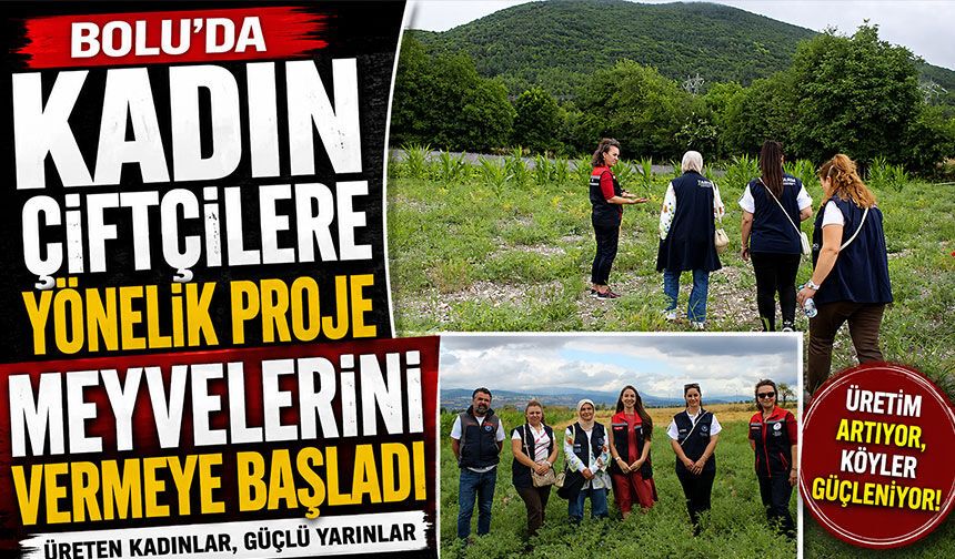 Bolu'da kadın çiftçilere yönelik proje meyvelerini vermeye başladı