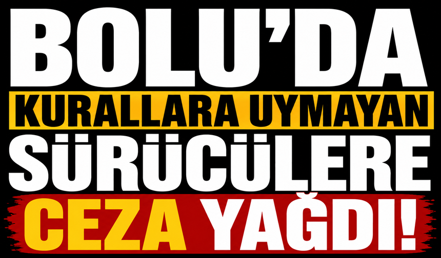 Bolu'da kurallara uymayan 2 bin 76 sürücüye ceza