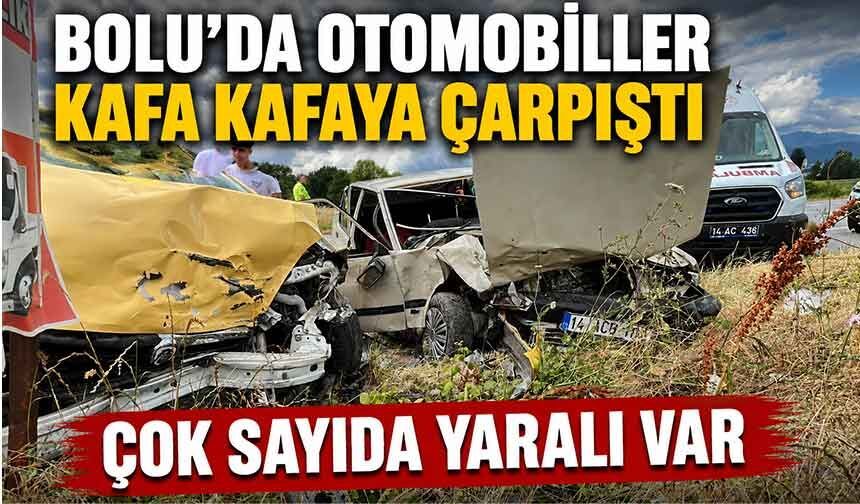 Bolu’da otomobiller kafa kafaya çarpıştı