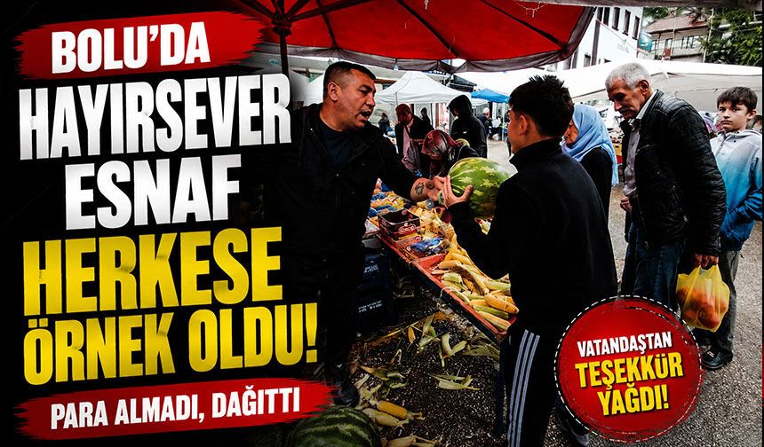 Bolu’da hayırsever esnaf herkese örnek oldu