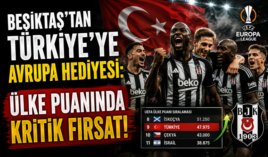 Beşiktaş’tan Türkiye’ye Avrupa hediyesi: Ülke puanında kritik fırsat!