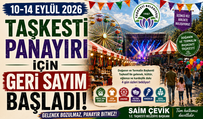 TAŞKESTİ PANAYIRI İÇİN GERİ SAYIM BAŞLADI