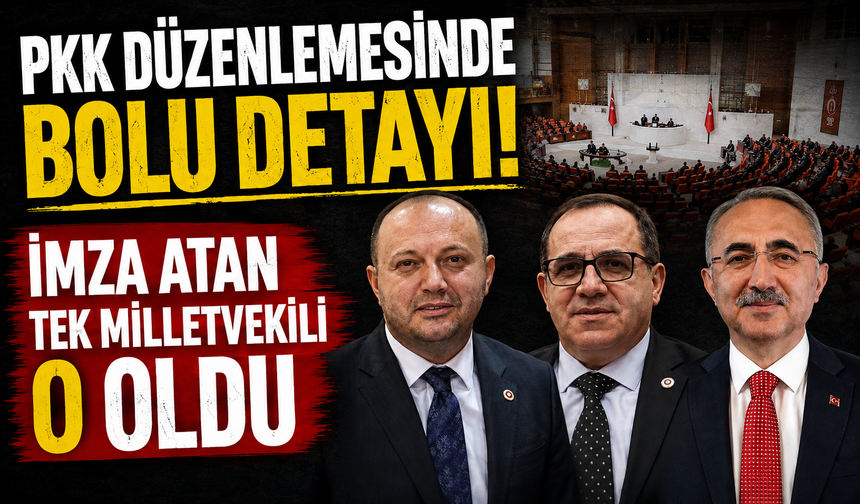 PKK düzenlemesinde Bolu detayı! İmza atan tek milletvekili o oldu