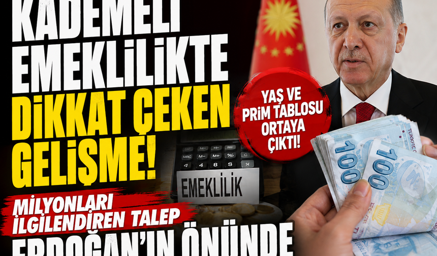 Kademeli emeklilikte dikkat çeken gelişme! Milyonları ilgilendiren talep Erdoğan’ın önünde