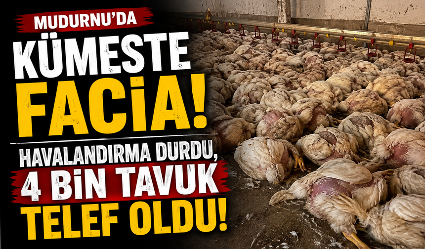 Mudurnu’da kümeste facia! Havalandırma durdu, 4 bin tavuk telef oldu