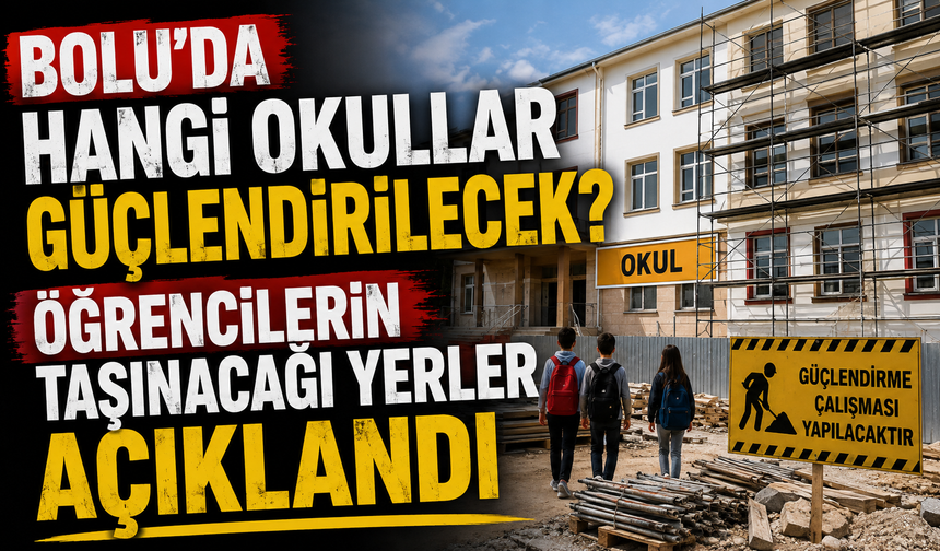 Bolu’da hangi okullar güçlendirilecek? Öğrencilerin taşınacağı yerler açıklandı