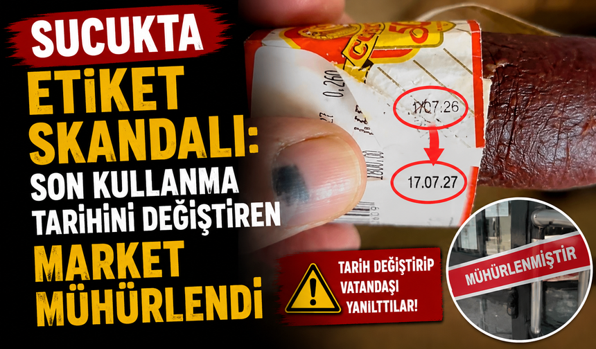 Sucukta etiket skandalı: Son kullanma tarihini değiştiren market mühürlendi