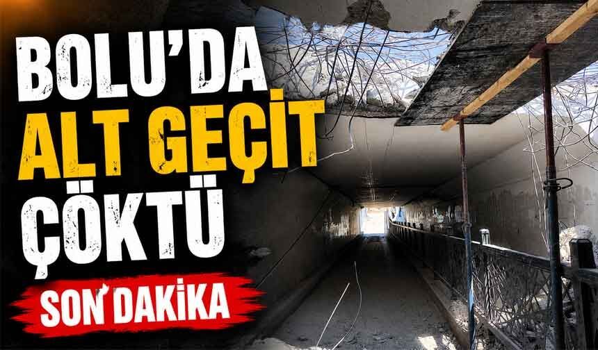 Bolu’da akıllı kavşak çalışmasında alt geçit çöktü