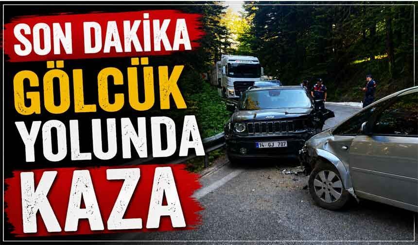 Gölcük yolunda kaza! İki otomobil çarpıştı