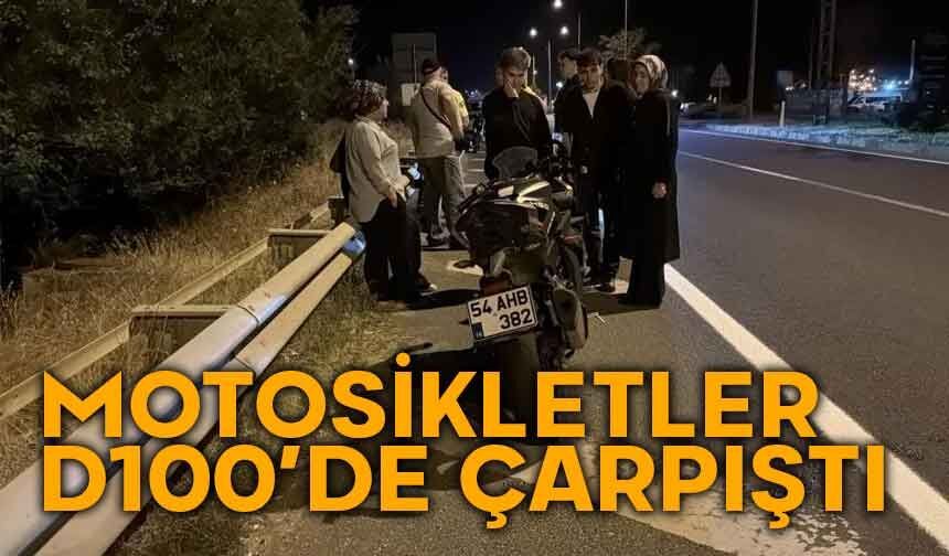 Bolu'da motosikletler çarpıştı yaralılar var