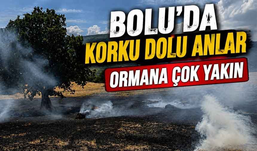 Bolu'da balya makinesi yangın çıkarttı