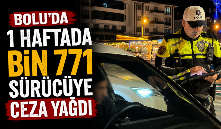 Bolu'da 1 haftada bin 771 sürücüye ceza yağdı