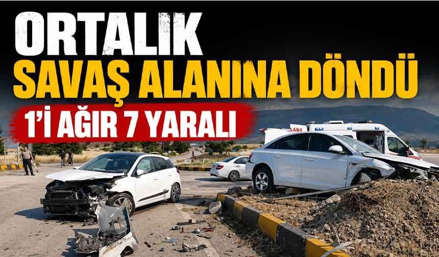 Kazada ortalık savaş alanına döndü