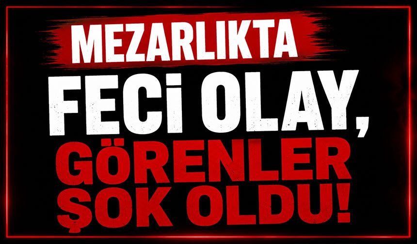Mezarlıkta feci olay, görenler şok oldu