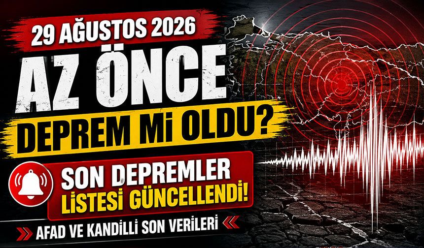 Son depremler listesi güncellendi! Az önce deprem mi oldu? İşte AFAD ve Kandilli verileri