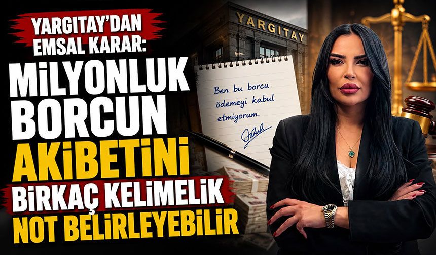 Yargıtay’dan emsal karar: Milyonluk borcun akıbetini birkaç kelimelik not belirleyebilir