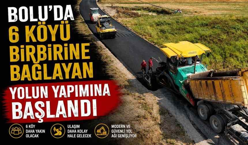 Bolu’da 6 köyü birbirine bağlayan yolun yapımına başlandı
