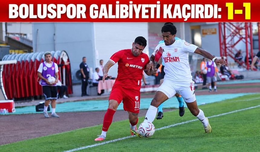 Boluspor Sezonun İlk Puanını Pendikspor Karşısında Aldı
