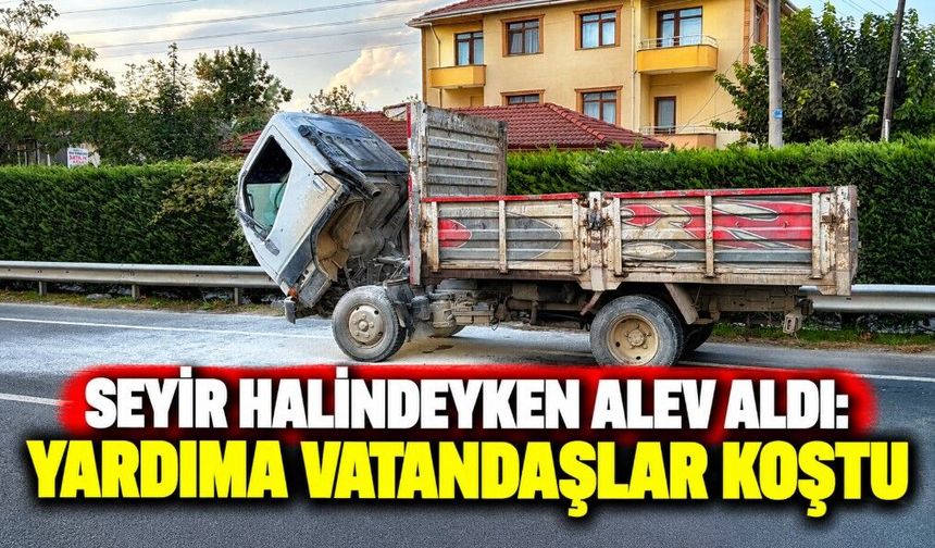 Seyir Halindeyken Alev Aldı: Yardıma Vatandaşlar Koştu