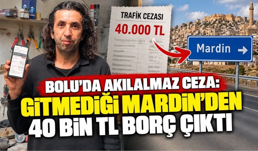 Bolu’da Akılalmaz Ceza: Gitmediği Mardin’den 40 Bin TL Borç Çıktı