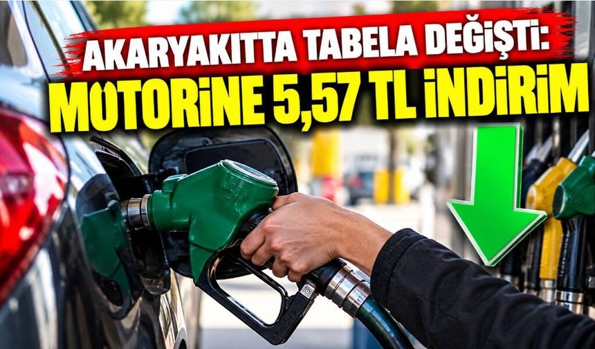 Akaryakıtta Tabela Değişti: Motorine 5,57 TL İndirim