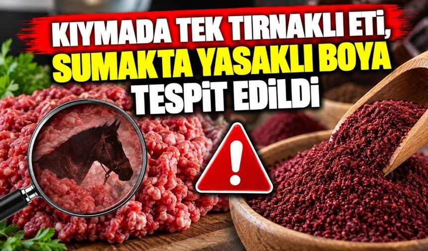 Kıymada Tek Tırnaklı Eti, Sumakta Yasaklı Boya Tespit Edildi