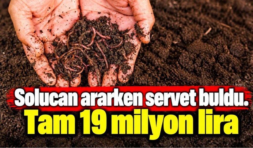 Solucan ararken servet buldu. Tam 19 milyon lira