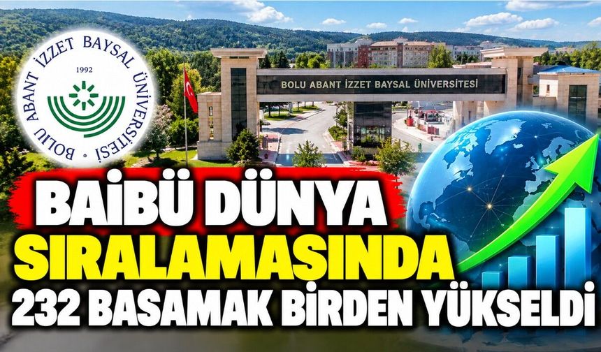 BAİBÜ dünya sıralamasında 232 basamak birden yükseldi