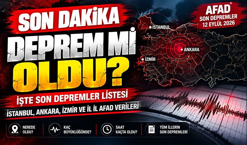 SON DAKİKA | Deprem mi oldu? İşte 12 Eylül’ün son depremleri