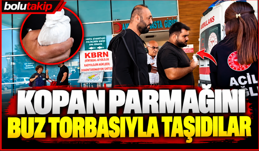 Kopan parmağını buz torbasıyla taşıdılar