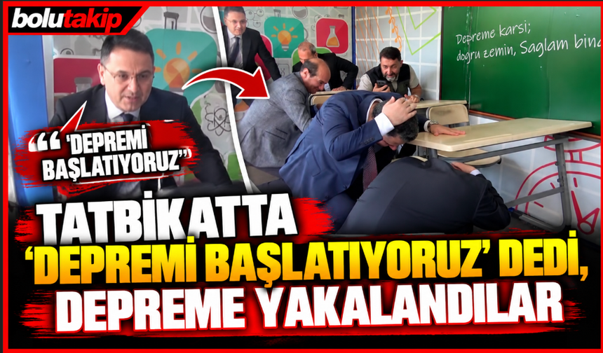 Tatbikatta 'depremi başlatıyoruz' dedi, depreme yakalandılar