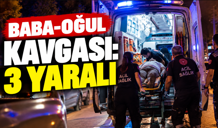 Baba-oğul kavgası: 3 yaralı