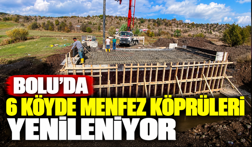 Bolu'da 6 köyde menfez köprüleri yenileniyor