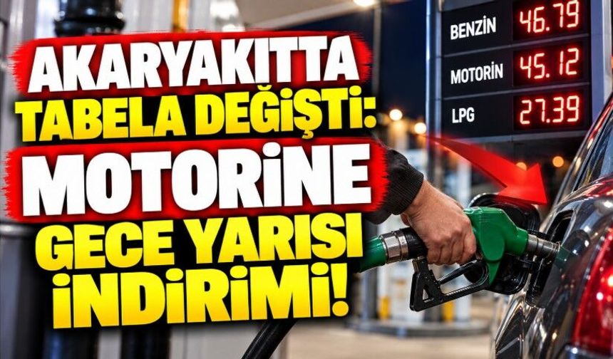Akaryakıtta Tabela Değişti: Motorine Gece Yarısı İndirimi!