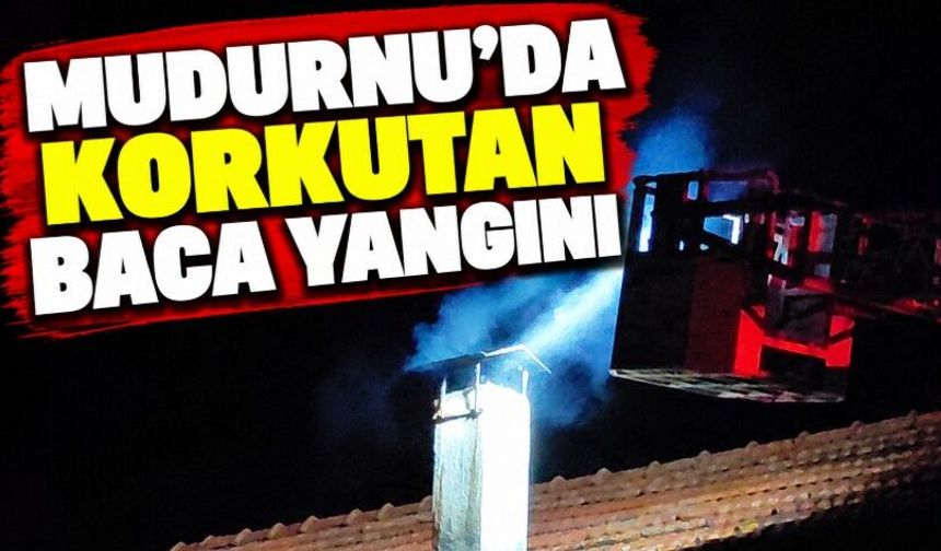 Mudurnu'da korkutan baca yangını