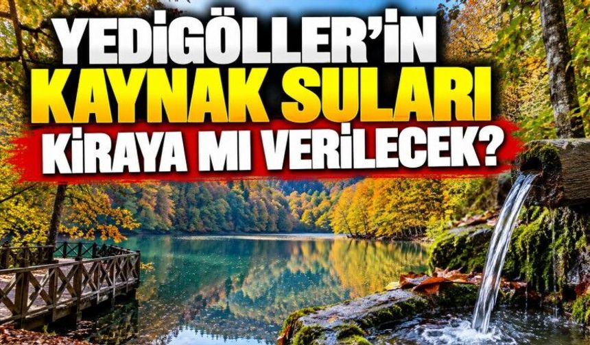 Yedigöller’in kaynak suları kiraya mı verilecek?
