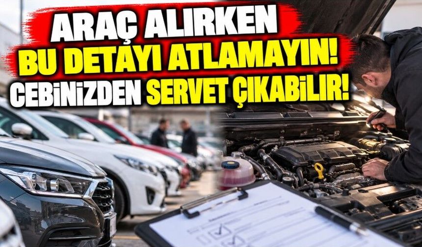 Araç alırken bu detayı atlamayın! Cebinizden servet çıkabilir