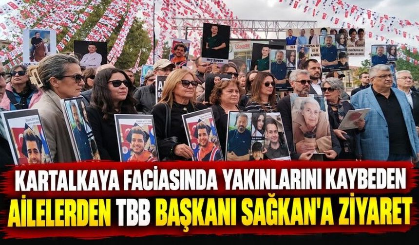 Kartalkaya faciasında yakınlarını kaybeden ailelerden TBB Başkanı Sağkan’a ziyaret