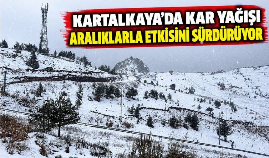 Kartalkaya’da kar yağışı aralıklarla etkisini sürdürüyor