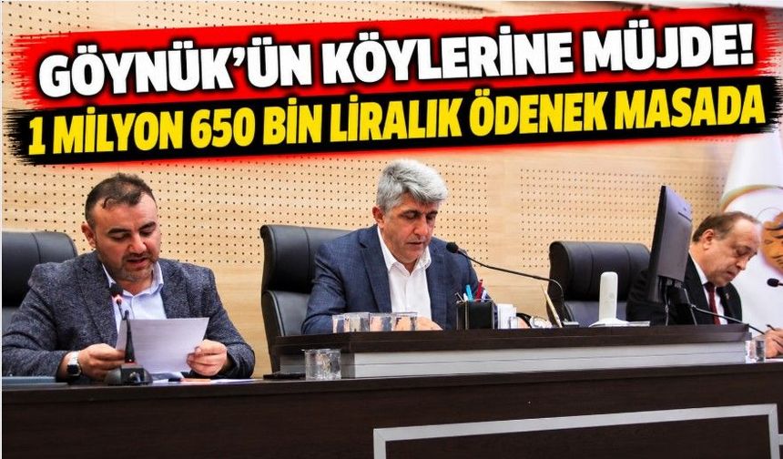 Göynük’ün köylerine müjde! 1 milyon 650 bin liralık ödenek masada