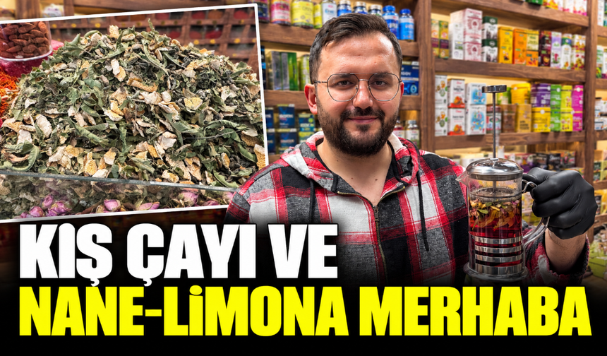 Kış çayı ve nane-limona "merhaba"