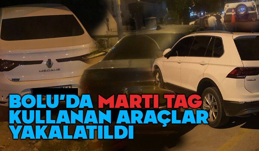 Bolu'da Martı TAG kullanan araçlar yakalandı