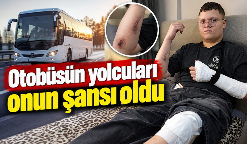 Otobüsün yolcuları onun şansı oldu