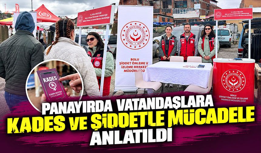 Panayırda vatandaşlara KADES ve şiddetle mücadele anlatıldı