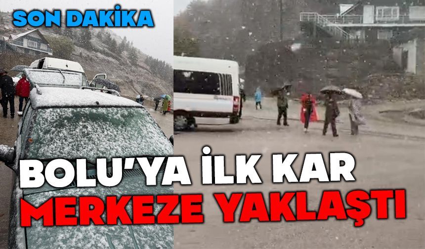 Bolu'ya ilk kar turizm merkezine düştü
