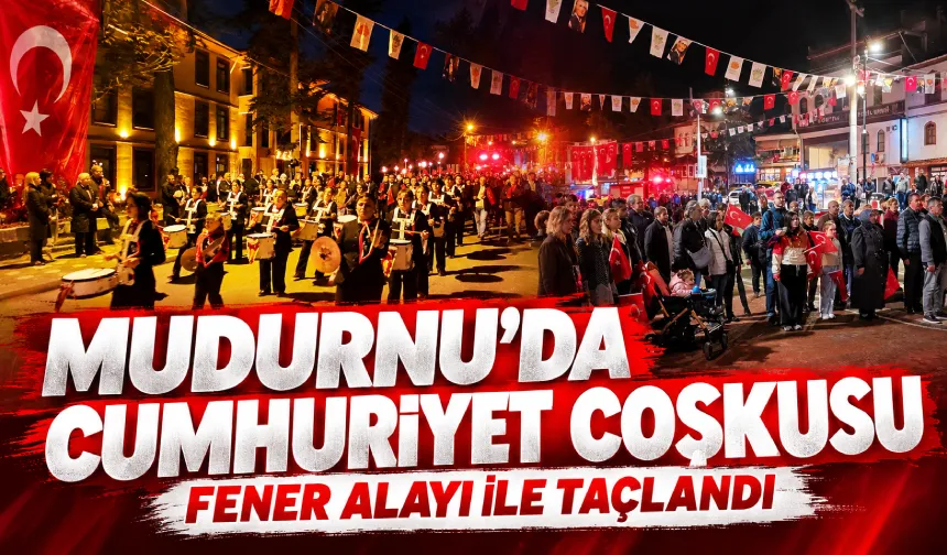 Mudurnu’da Cumhuriyet coşkusu fener alayı ile taçlandı